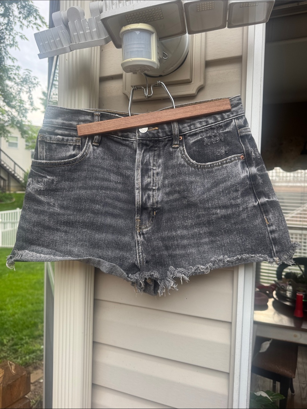 PacSun Black Washed Denim Cutoff Shorts